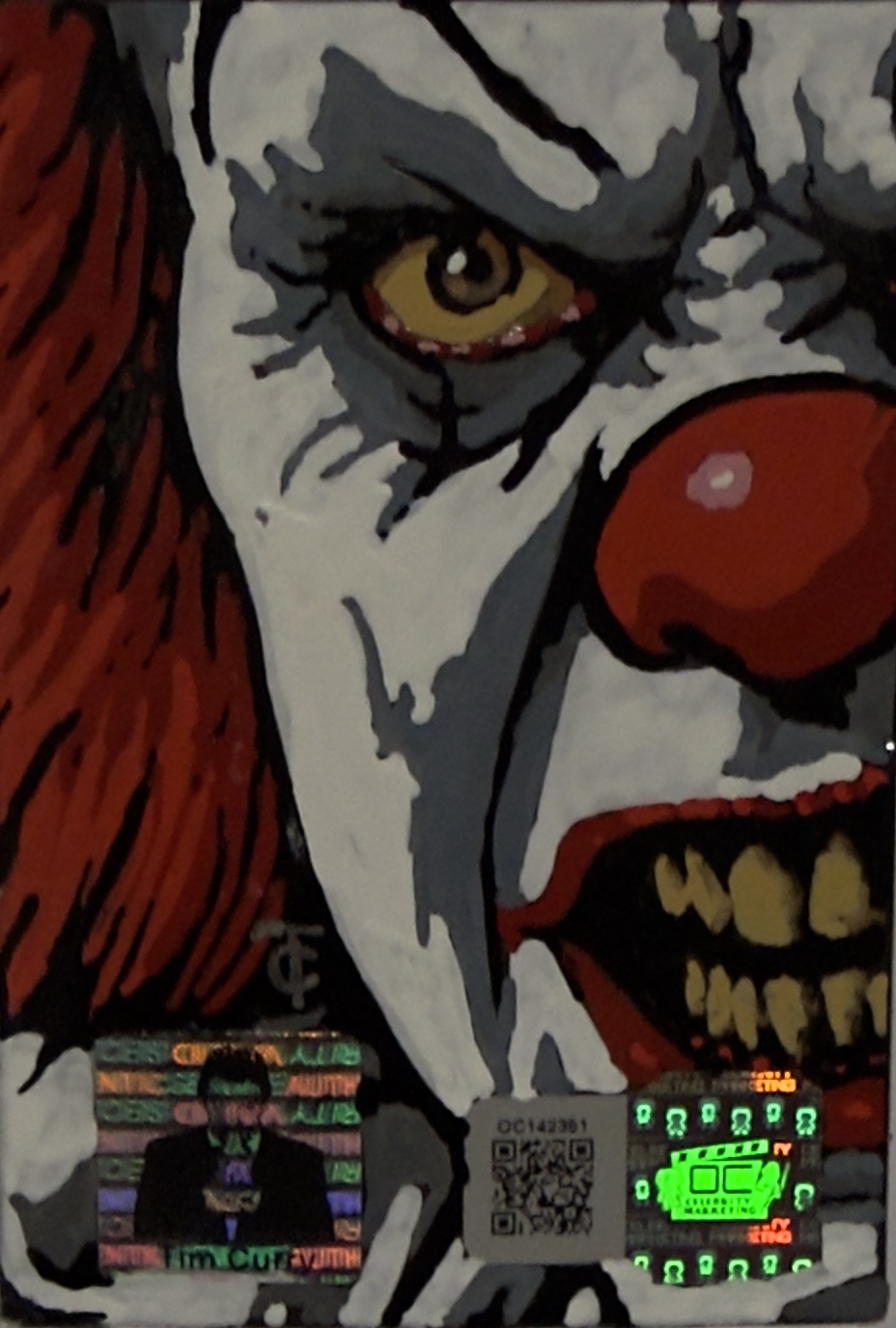 Dibujo original de Pennywise usado para el reconocimiento